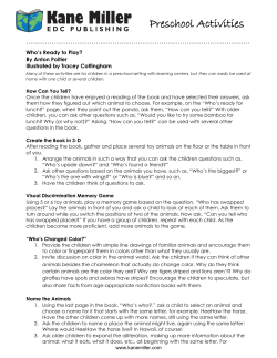 Preschool Activities Who`s Ready to Play