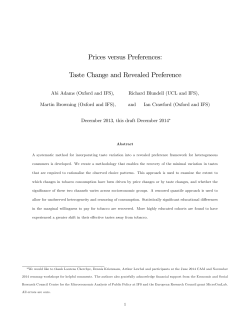Prices versus Preferences: Taste Change and Revealed Preference