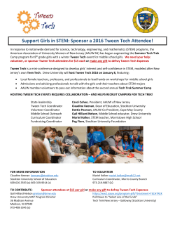Sponsor a 2016 Tween Tech Attendee!