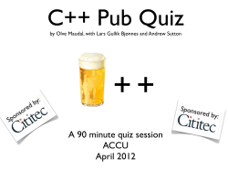 C++ Pub Quiz