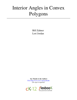 Interior Angles in Convex Polygons