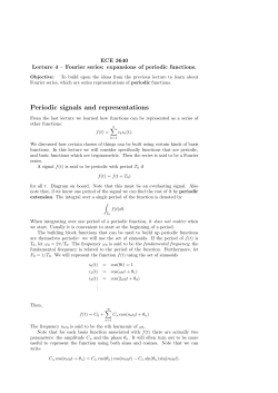 Periodic signals and representations