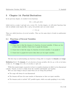 Functions of Several Variables