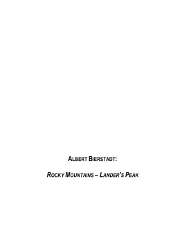 ALBERT BIERSTADT: ROCKY MOUNTAINS &ndash; LANDER`S PEAK