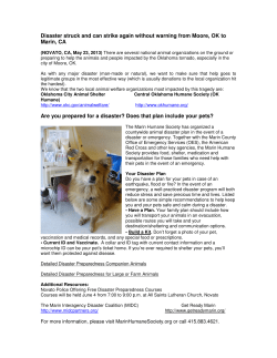 Disaster struck and can strike again without warning from Moore, OK