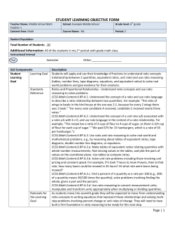 Middle School Math IEG Example