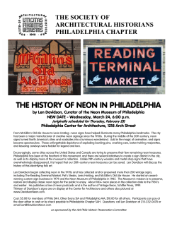 the history of neon in philadelphia