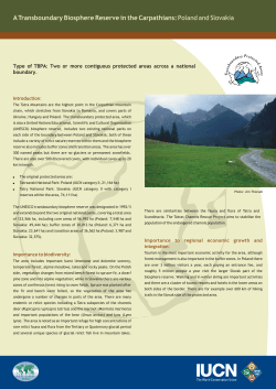 this case study as a pdf - Transboundary Conservation
