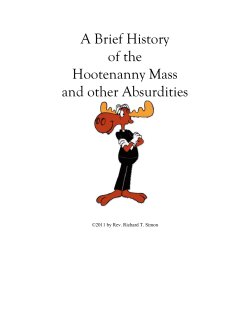 History of the Hootenanny Mass