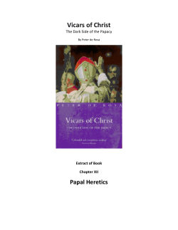 Chapter XII: Papal Heretics Extract