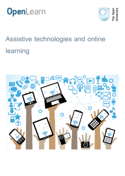 Assistive technologies and online learning - open.edu