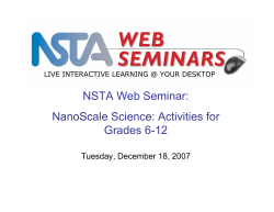 NanoScale Science - NSTA Learning Center