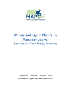 Municipal Light Plants in Massachusetts: