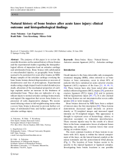 Natural history of bone bruises after acute knee injury: clinical