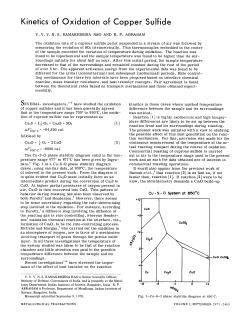 Kinetics of oxidation of copper sulfide