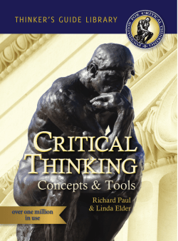 CritiCal thinking CritiCal thinking