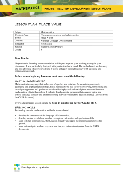 LESSON PLAN: Place Value