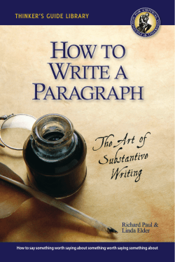 HOwTO WRITEA PARAGRAPH HOwTO WRITEA PARAGRAPH