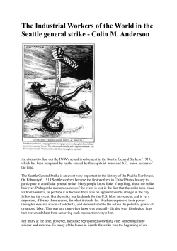 The Industrial Workers of the World in the Seattle general strike