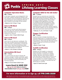 schedule of classes - Pueblo Community College