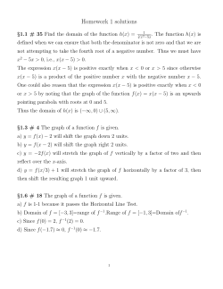 Homework 1 solutions