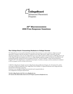 AP&reg; Macroeconomics 2008 Free-Response Questions