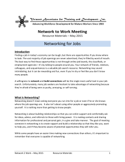 Networking for Jobs