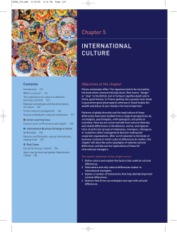 INTERNATIONAL CULTURE