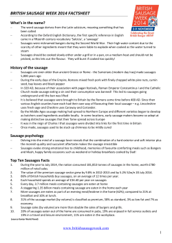 sausage facts and stats