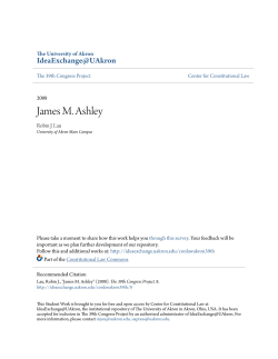 James M. Ashley - IdeaExchange@UAkron