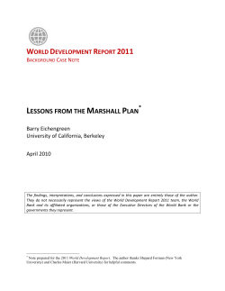 lessons from the marshall plan