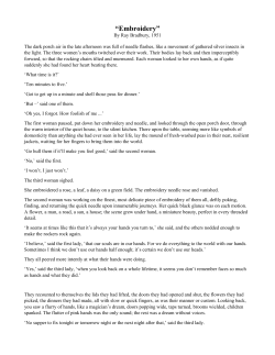 Embroidery - Northwest ISD Moodle