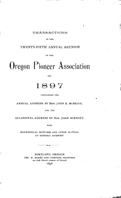 Oregon floneer Association