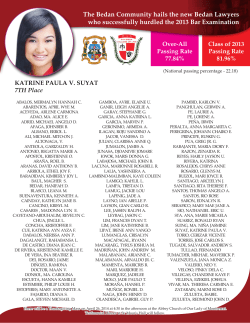 OCT 2013 BAR passers