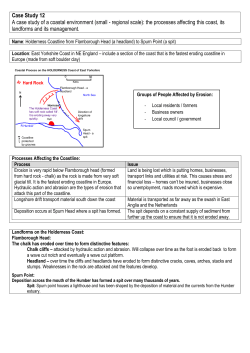 Case study 12 - Holderness coast