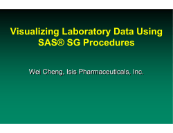 Visualizing Laboratory Data Using SAS® SG Procedures