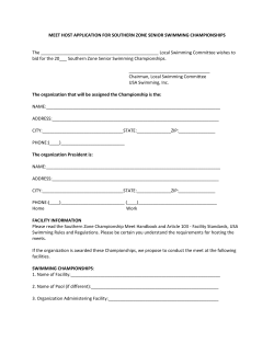 MEET HOST APPLICATION FOR SOUTHERN ZONE SENIOR