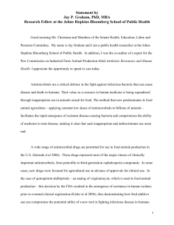 Dr Jay Graham Senate HELP Committee