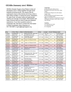 January - Greater Eugene Area Riders
