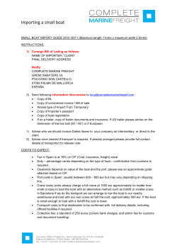Importing a small boat - Complete Marine Freight