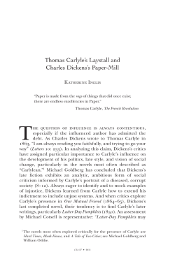 Thomas Carlyle`s Laystall and Charles Dickens`s Paper-Mill