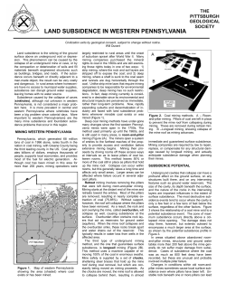 Land subsidence - Pittsburgh Geological Society