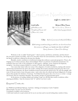 Creative Nonfiction