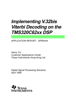 implementing v.32bis viterbi decoding on the tms320c62xx dsp