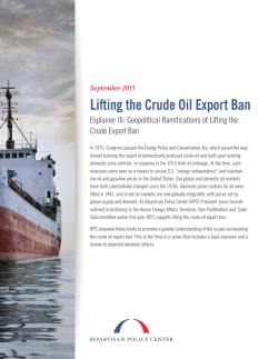 Lifting the Crude Oil Export Ban