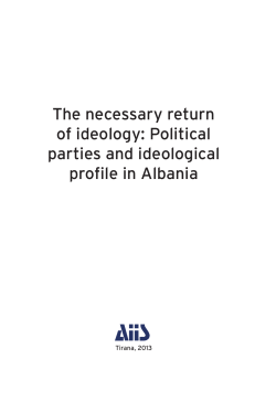 The necessary return of ideology: Political parties and ideological