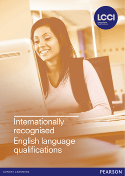 Internationally recognised English language qualifications
