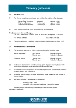 Cemetery guidelines - Rushmoor Borough Council
