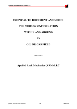 PROPOSAL TO DOCUMENT AND MODEL THE STRESS