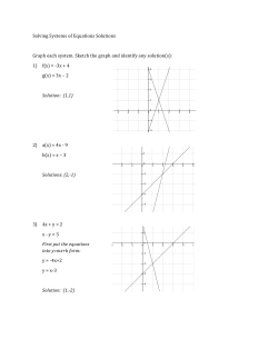 Quest Solutions Solving Systems of Equations